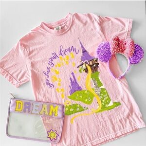 Disney Tangled Rapunzel Inspired Comfort Colors “Go Live Your Dream” Shirt